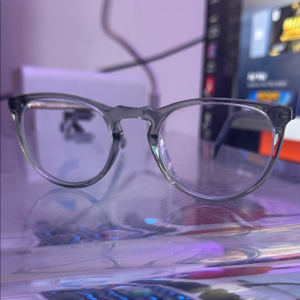 Warby Parker Transparent Green/Gray Glasses Free Shipping!
